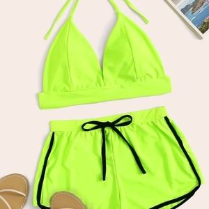 Lime green bikini